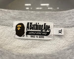 ア ベイシング エイプ A BATHING APE Zip Shark ZIP ジップシャーク スウェットシャツ プルオーバー カットソー 長袖カットソー  日本製 001SWI301013 XL スウェット プリント グレー LLサイズ 101MT-1168