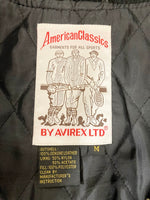 アヴィレックス AVIREX American Classics アメリカンクラシック 2834 レザージャケット  牛革 ブルゾン ブラック系 黒 ジャケット ライン ブラック Mサイズ 101MT-1208
