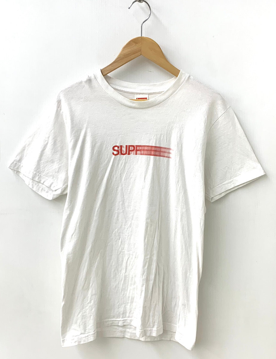 シュプリーム SUPREME モーションロゴ Motion Logo Tee クルーネック Tシャツ ロゴ ホワイト Mサイズ 201MT-1454