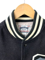 ヒューストン HOUSTON メルトン アワードジャケット WILD CATS スタジャン 51190 ジャケット 刺繍 ブラック Lサイズ 201MT-1549