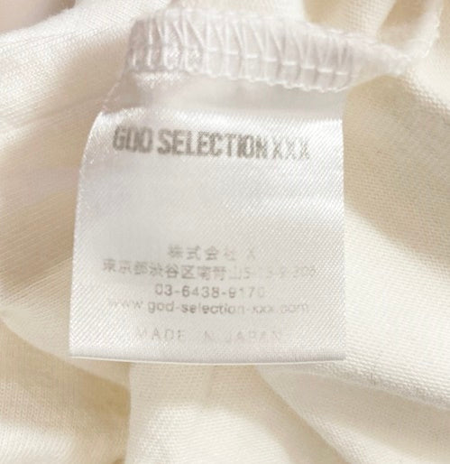 ゴッドセレクション トリプルエックス GODSELECTIONXXX 半袖 Tシャツ プルオーバー トップス プリント ホワイト系 白 Made in JAPAN 日本製 Tシャツ プリント ホワイト Sサイズ 101MT-1158