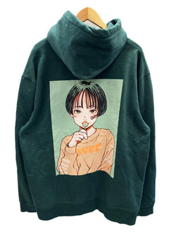 オーバープリント over print pop art hoodie 古塔つみ バックプリント プルオーバー フーディ パーカー ロゴ グリーン系 緑  over20101711 XL パーカ プリント グリーン LLサイズ 101MT-1703