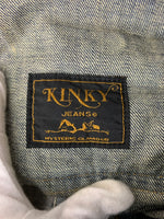 ヒステリックグラマー HYSTERIC GLAMOUR KINKY jeans ブーツカット デニムパンツ ジーンズ ダメージ加工 2AP-4311 デニム 無地 ブルー SSサイズ 201MB-235