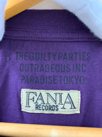 ワコマリア WACKO MARIA FANIA RECORDS COLOR T-SHIR Tee クルーネック Tシャツ プリント パープル Mサイズ 201MT-837