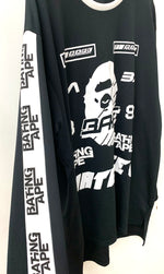 ア ベイシング エイプ A BATHING APE DIRTRACE BMX ロンT ロゴ ブラック 3Lサイズ 201MT-1641