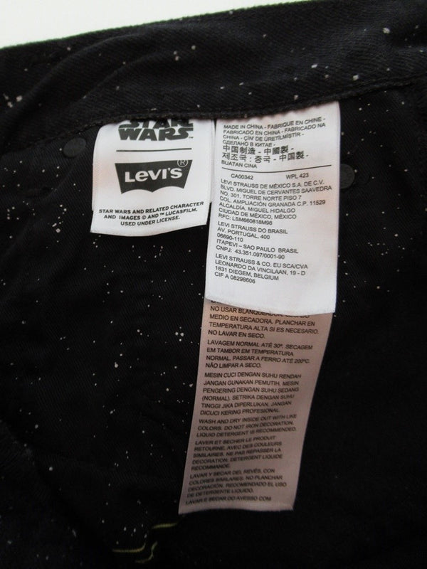 LEVI’S LEVIS リーバイス ×STAR WARS スターウォーズ コラボ 501 リーバイスプレミアム ジーンズ パンツ ボタンダウン 総柄 黒 ブラック サイズ 30×30 W30 L30 (BT-233)