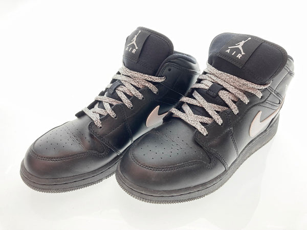 ナイキ NIKE AIR JORDAN 1 MID BG BLACK/WHITE/BLACK GIRLS エアジョーダン 1 ミッド ボーイズ 黒 ハイカット シューズ スニーカー  554725-049 レディース靴 スニーカー ブラック 24cm 101-shoes448