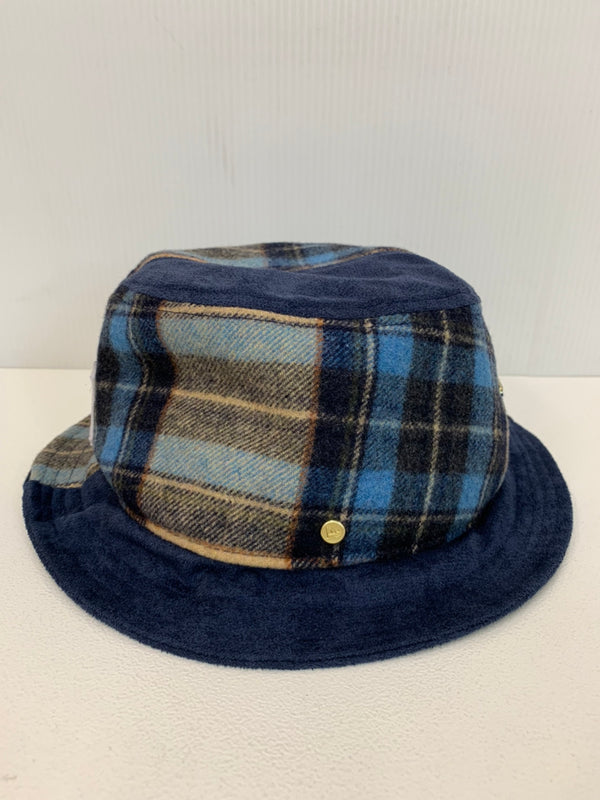 【中古】キス KITH × ニューエラ NEW ERA バケハ バケットハット ウール 21-095-060-0016-4-0 帽子 メンズ帽子 ハット チェック ネイビー 201goods-135