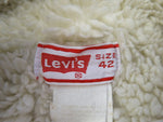 リーバイス Levi's USA製 アメリカ 裏ボア ヴィンテージ デニムジャケット ボタン裏52 サイズ42 ブルー アウター  ジャケット 無地 ブルー 101MT-245