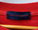 ゴーシャラブチンスキー Gosha Rubchinskiy クルーネック トレーナー プルオーバー スウェット プリント レッド 201MT-1416