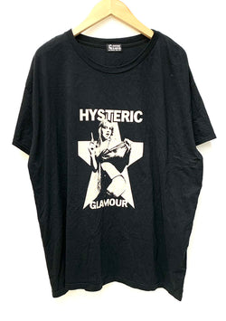 ヒステリックグラマー HYSTERIC GLAMOUR ヒスガール HYS GIRL 01222CT16 Tシャツ プリント ブラック フリーサイズ 201MT-1697