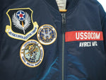 アビレックス AVIREX ミリタリージャケット ロイヤルブルー ワッペン ブルゾン ジャケット 上着  6192132 XL ジャケット 刺繍 ネイビー LLサイズ 101MT-1023