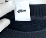 ステューシー STUSSY ナイキ Nike ウォッシュ クルー Wash Crew スウェット ロゴ ブラック Lサイズ 201MT-1645