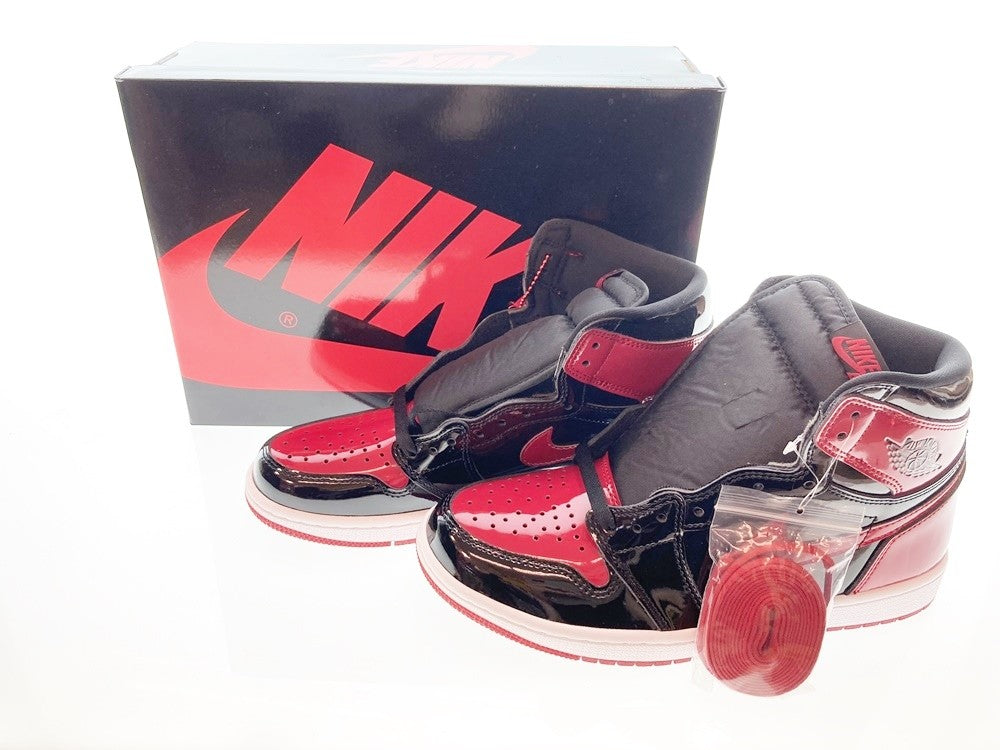 ナイキ NIKE NIKE AIR JORDAN 1 RETRO HIGH OG BRED PATENT BLACK