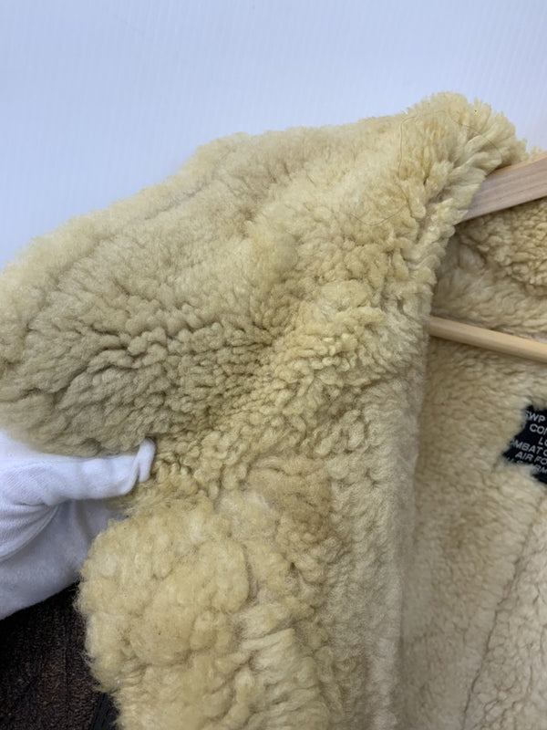 コンバットクロージング COMBAT CLOTHING B-3 ムートンジャケット コート ボア  ジャケット 無地 ブラウン Lサイズ 201MT-547