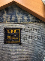 リー Lee 70年代　「四角黒タグ」　M.R.表記　Gジャン ジャケット 無地 ブルー 　サイズ40