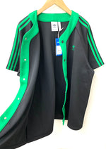 アディダス adidas 23FW ベースボールシャツ アディカラー クラシックス セットアップ Tシャツ ロゴ ブラック LLサイズ 201MT-1692
