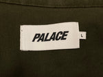 パレス PALACE Moleskine Shirt 21AW モールスキン シャツ 長袖シャツ ロゴ カーキ Lサイズ 101MT-1984