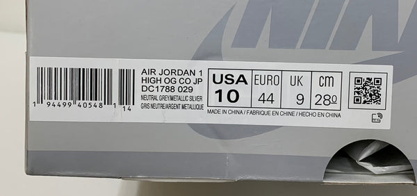 ナイキ NIKE エアジョーダン 1 ハイ OG AIR JORDAN 1 HIGH OG CO JP コンセプトジャパン トーキョー DC1788-029 メンズ靴 スニーカー ロゴ グレー 201-shoes310