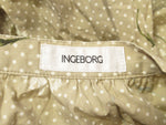 INGEBORG インゲボルグ PINKHOUSE ピンクハウス フレア スカート ロング 花柄 総柄 水玉 ドット ベージュ コットン レディース P029BFS09 BT-184
