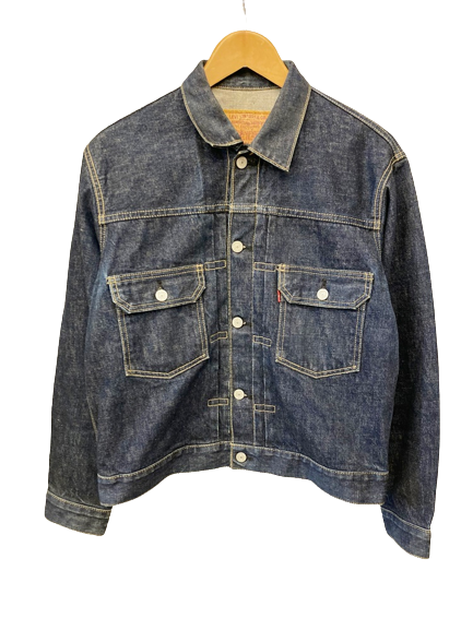 リーバイス Levi's LEVI'S ビッグE 赤耳 J22 Made in JAPAN ネイビー系 JACKET デニム ジャケット 71507-XX 40 ジャケット 無地 ネイビー 101MT-972