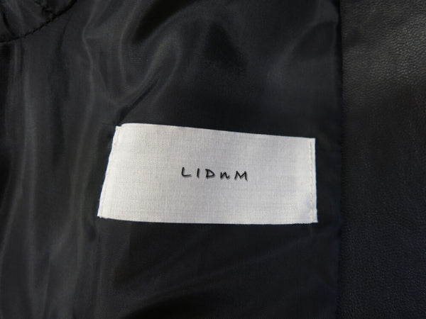 リドム LIDnM シングルライダース ジャケット 17SS ラムレザー 黒 ライダース ライトアウター made in JAPAN L17SS-17 ジャケット 無地 ブラック Lサイズ 101MT-183