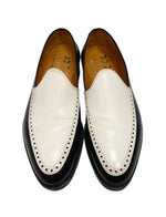 ジーロッドソン G.RODSON MONTEREY モントレー ヴァンプシューズ スリッポン 白 黒 メンズ靴 ローファー ホワイト サイズ 8 101-shoes1433
