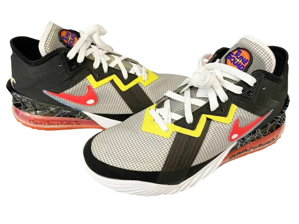 ナイキ NIKE LEBRON XVIII LOW WHITE/BRIGHT CRIMSON-BLACK