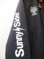 Sunny C Sider × JAY ADAMS サニーシーサイダー ジェイアダムス MA-1 ブルゾン 十字架 プリント ブラック サイズS メンズ (TP-634)