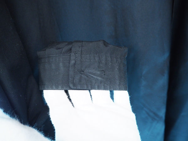 ヨウジヤマモト YOHJI YAMAMOTO POUR HOMME プールオム Cupro Staff Shirt スタッフプリント ロングスリーブシャツ 長袖 変形 サイズ3 黒  HW-B08-212  プリント ブラック 101MT-877