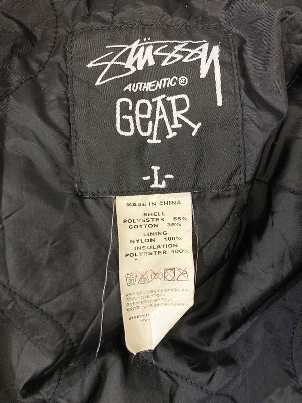 ステューシー STUSSY STUSSY GEAR ダウンジャケット アウター グレー系 ジップ ポケット ジャケット 無地 グレー Lサイズ 101MT-1271