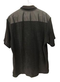 ワイスリー Y-3 ヨウジヤマモト YOHJI YAMAMOTO TOWELLING SS OVERSIZED SHIRT BLACK 半袖シャツ トップスパイル地 黒  半袖シャツ 無地 ブラック Mサイズ 101MT-1191