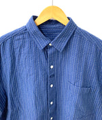 ポータークラシック PORTER CLASSIC 半袖シャツ シャツ ロゴ ネイビー Lサイズ 201MT-1955