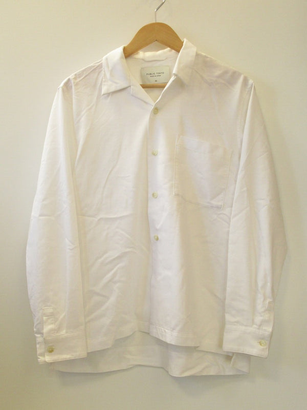 PUBLIC TOKYO パブリック トウキョウ SHIRTS シャツ 長袖 日本製 ホワイト サイズ2 メンズ (TP-571)