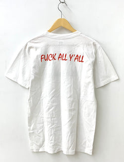 シュプリーム SUPREME Fuck All Y'all Tee クルーネック Tシャツ ロゴ ホワイト Mサイズ 201MT-1098