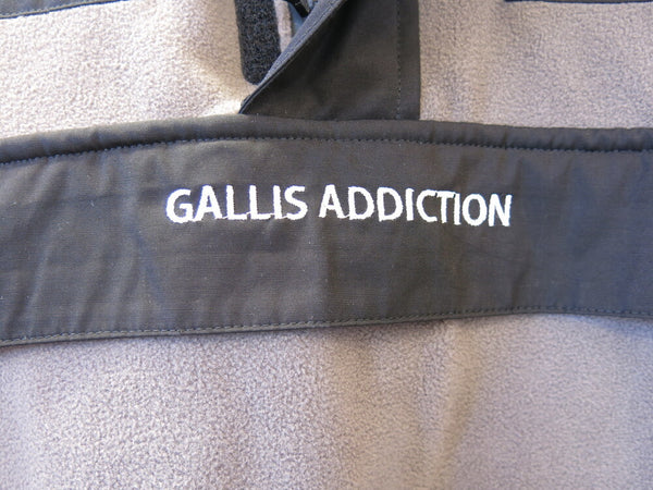 GALLIS ADDICTION ガリスアディクション 切替フリース 271806G グレー 黒 ブラック ポリエステル  アノラック フリース 刺繍ロゴ メンズ 3