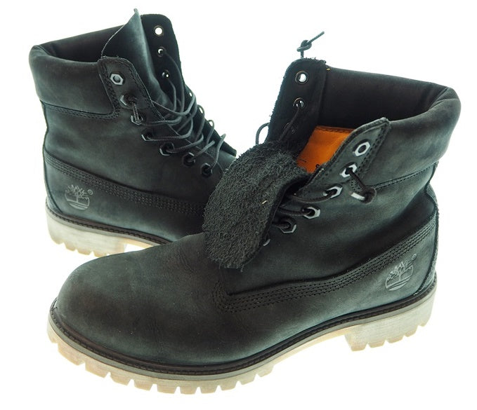 ティンバーランド ブーツ 7.5 革靴 ヌバックレザー ブラック 黒 f59