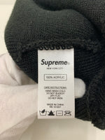 【中古】シュプリーム SUPREME デルタロゴ ニットキャップ ビーニー 帽子 メンズ帽子 ニット帽 刺繍 ブラック 201goods-153