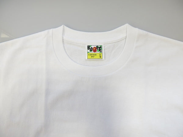 ア ベイシング エイプ A BATHING APE シャーク 半袖 ホワイト 袋付き  Tシャツ プリント ホワイト Lサイズ 101MT-13