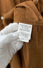 テンダーロイン TENDERLOIN モールスキン ビッグサイズ 長袖シャツ 無地 ブラウン LLサイズ 201MT-1512