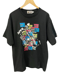 ア ベイシング エイプ A BATHING APE 27th Anniversary 27周年アニバーサリーTシャツ グラフィックプリント 半袖カットソー トップス メンズ 黒 日本製 Tシャツ プリント ブラック Ｌサイズ 101MT-1209