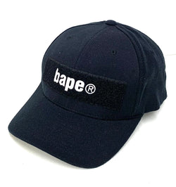 【中古】"アベイシングエイプ  A BATHING APE  ベイプ BAPE 初期 FLEXFIT 帽子 メンズ帽子 キャップ ロゴ ブラック "201goods-164