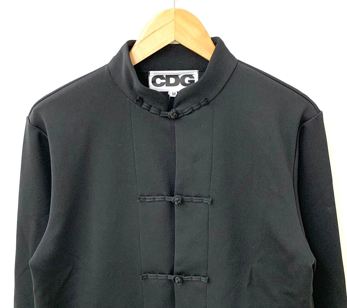 COMME des GARCONS 異素材切り替えチャイナシャツジャケット-