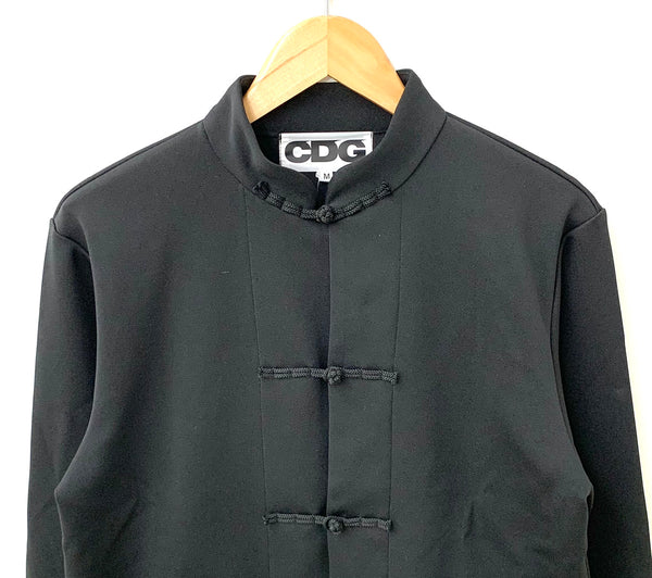コムデギャルソン COMME des GARCONS CGD 21AW ポリエステルジャージーチャイナジャケット SZ-J021 長袖シャツ ロゴ ブラック Mサイズ 201MT-1809