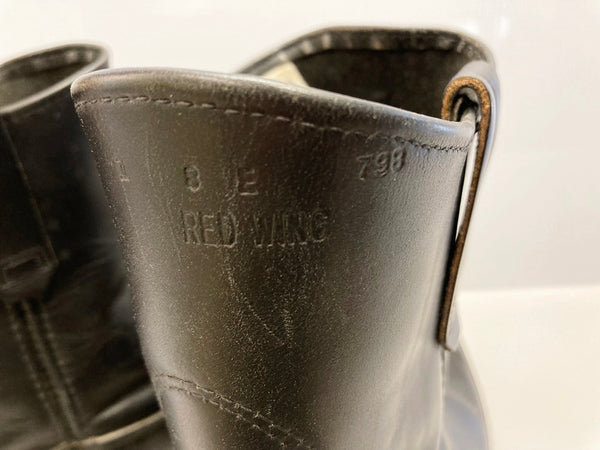 レッドウィング RED WING 90s PECOS BOOTS BLACK ペコスブーツ 黒  8169 メンズ靴 ブーツ ペコスタイプ ブラック 101-shoes868