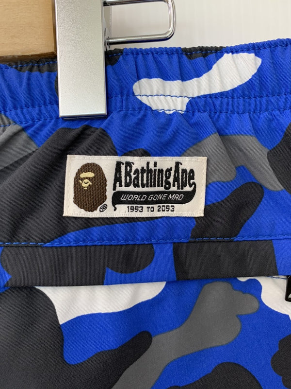 【中古】アベイシングエイプ A BATHING APE カモ パンツ  001PTB801013X ボトムスその他 カモフラージュ・迷彩 ブルー LLサイズ 201MB-104