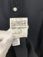 フィナモレ FINAMORE コットンシャツ 長袖シャツ 無地 ブラック Sサイズ 201MT-314
