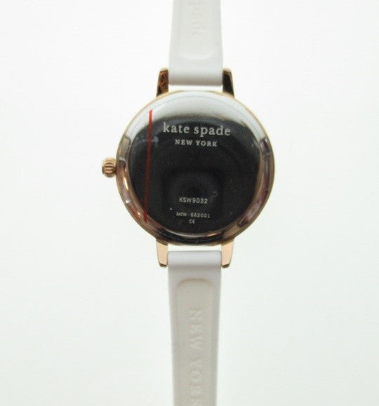 KATE SPADE NEW YORK ケイト スペード 腕時計 METRO メトロ ホワイト×ピンクゴールド 白 ラバーバンド KSW9032 (UD-53)