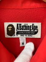 ア ベイシング エイプ A BATHING APE コーチジャケット カモロゴ 001LJA301003X ジャケット ワンポイント レッド Mサイズ 201MT-1268