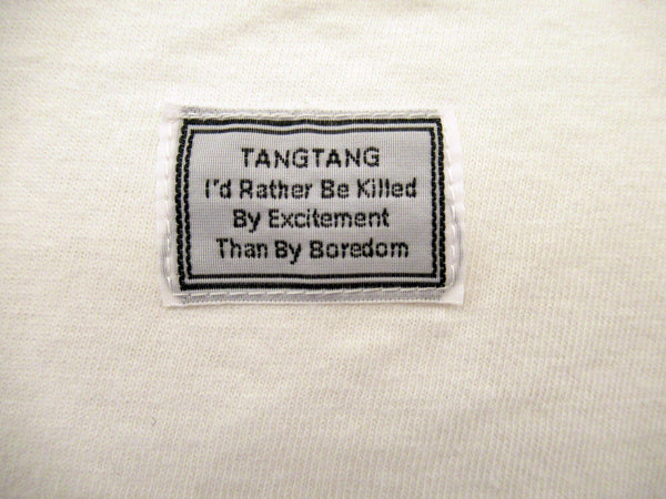 TANGTANG タンタン MILK ミルク Tシャツ 半袖カットソー 白 ホワイト ロゴ  サイズM メンズ （TP-752）